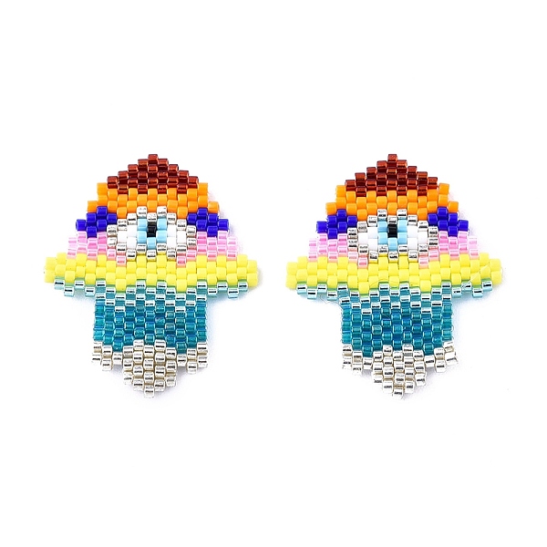 PandaHall Handmade Seed Beads Pendants, with Elastic Thread, Loom Pattern, Hamsa Hand/Hand of Fatima /Hand of Miriam with Eye, Colorful...
PandaHall Handmade Seed Beads Pendants, with Elastic Thread, Loom Pattern, Hamsa Hand/Hand of Fatima /Hand of Miriam with Eye, Colorful...