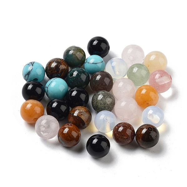 PandaHall Natural & Synthetic Mixed Gemstone Beads, Round Beads, 6~6.5mm, Hole: 1.2mm Mixed Stone Round
PandaHall Natural & Synthetic Mixed Gemstone Beads, Round Beads, 6~6.5mm, Hole: 1.2mm Mixed Stone Round