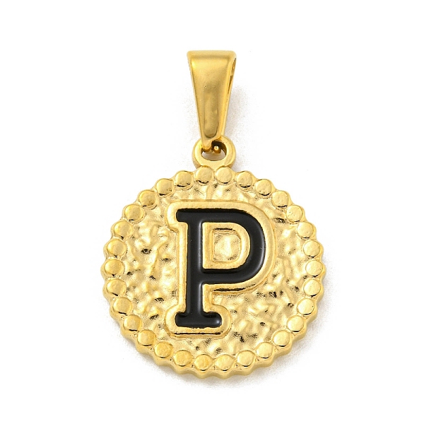 PandaHall Ion Plating(IP) 304 Stainless Steel Enamel Pendants, Golden, Flat Round with Letter Charm, Letter P, 21x18x2mm, Hole: 8x3.5mm..., Black
PandaHall Ion Plating(IP) 304 Stainless Steel Enamel Pendants, Golden, Flat Round with Letter Charm, Letter P, 21x18x2mm, Hole: 8x3.5mm..., Black