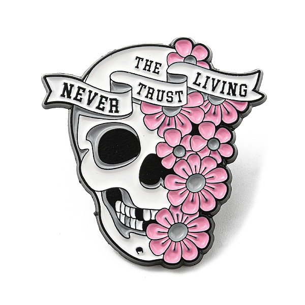 PandaHall Halloween Flower Alloy Enamel Pin, Word Never Trust The Living Brooch for Backpack Clothes, Skull, 30.5x29x1.6mm Alloy+Enamel...
PandaHall Halloween Flower Alloy Enamel Pin, Word Never Trust The Living Brooch for Backpack Clothes, Skull, 30.5x29x1.6mm Alloy+Enamel...