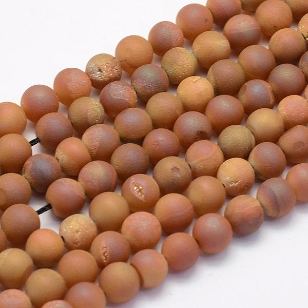 PandaHall Electroplate Natural Druzy Agate Beads Strands, Round, Frosted, Rainbow Plated, 8mm, Hole: 1mm, about 45~48pcs/strand, 14.9 inch..., Blue
PandaHall Electroplate Natural Druzy Agate Beads Strands, Round, Frosted, Rainbow Plated, 8mm, Hole: 1mm, about 45~48pcs/strand, 14.9 inch..., Blue