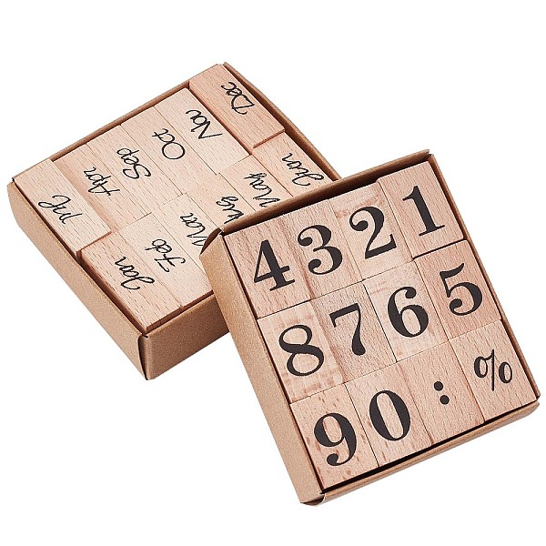 PandaHall CRASPIRE 24PCS Wooden Rubber Stamps 2 Sets Vintage Stamps Mini Diary Wood Stamps 12 Months and Number Stamps for DIY Crafting...
PandaHall CRASPIRE 24PCS Wooden Rubber Stamps 2 Sets Vintage Stamps Mini Diary Wood Stamps 12 Months and Number Stamps for DIY Crafting...