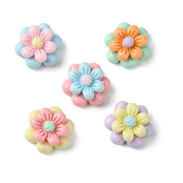 PandaHall Opaque Resin Decoden Cabochons, Double Layer Flower, Mixed Color, 13.5x7mm Resin Flower Multicolor
PandaHall Opaque Resin Decoden Cabochons, Double Layer Flower, Mixed Color, 13.5x7mm Resin Flower Multicolor
