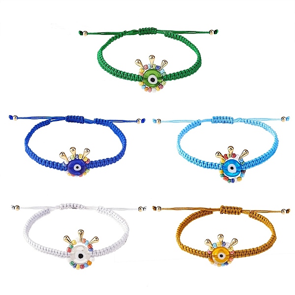PandaHall 5Pcs 5 Colors Big Evil Eye Braided Bead Bracelet, Adjustable Stackable Bracelet for Teen Girl Women, Mixed Color, Inner Diameter..., Multicolor
PandaHall 5Pcs 5 Colors Big Evil Eye Braided Bead Bracelet, Adjustable Stackable Bracelet for Teen Girl Women, Mixed Color, Inner Diameter..., Multicolor