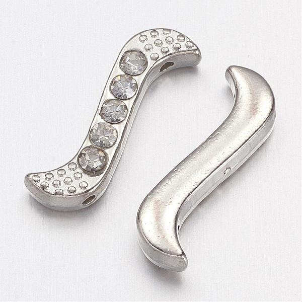PandaHall Alloy S-Shape Rhinestone Spacers Bars, Cadmium Free & Lead Free, Platinum, 6.5x19mm, Hole: 0.8mm Alloy+Rhinestone Rectangle Clear
PandaHall Alloy S-Shape Rhinestone Spacers Bars, Cadmium Free & Lead Free, Platinum, 6.5x19mm, Hole: 0.8mm Alloy+Rhinestone Rectangle Clear