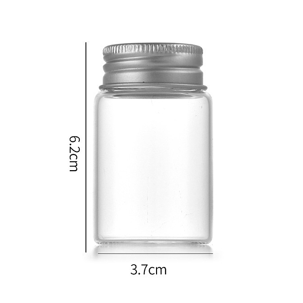 PandaHall Clear Glass Bottles Bead Containers, Screw Top Bead Storage Tubes with Aluminum Cap, Column, Silver, 3.7x6cm, Capacity: 40ml...
PandaHall Clear Glass Bottles Bead Containers, Screw Top Bead Storage Tubes with Aluminum Cap, Column, Silver, 3.7x6cm, Capacity: 40ml...