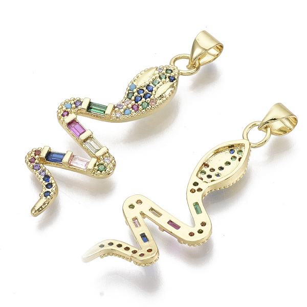 PandaHall Brass Micro Pave Cubic Zirconia Pendants, with Brass Snap On Bails, Nickel Free, Snake, Colorful, Real 16K Gold Plated, 35x13x3mm...
PandaHall Brass Micro Pave Cubic Zirconia Pendants, with Brass Snap On Bails, Nickel Free, Snake, Colorful, Real 16K Gold Plated, 35x13x3mm...