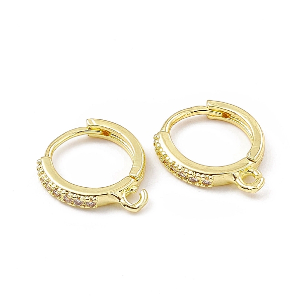 PandaHall Brass Micro Pave Cubic Zirconia Hoop Earring Findings, with Horizontal Loops, Golden, 13x12.5x2mm, Hole: 1.2mm, Pin: 1mm...
PandaHall Brass Micro Pave Cubic Zirconia Hoop Earring Findings, with Horizontal Loops, Golden, 13x12.5x2mm, Hole: 1.2mm, Pin: 1mm...