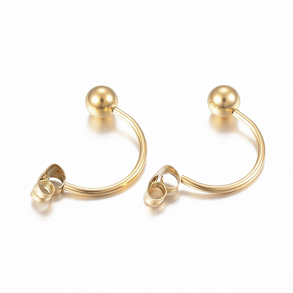 PandaHall Ion Plating(IP) 304 Stainless Steel Ear Nut, Friction Earring Backs for Stud Earrings, with Round Ball Beads, Golden, 23x5mm, Pin...
PandaHall Ion Plating(IP) 304 Stainless Steel Ear Nut, Friction Earring Backs for Stud Earrings, with Round Ball Beads, Golden, 23x5mm, Pin...