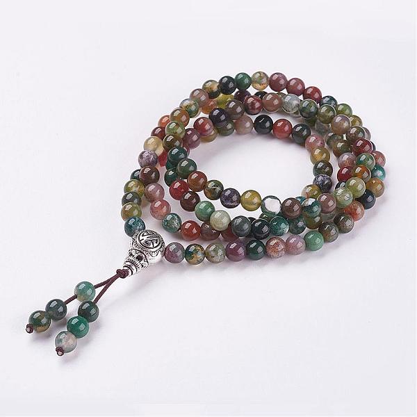 PandaHall Natural Indian Agate Wrap Bracelets, with Alloy Findings, Four Loops, 30.3 inch(77cm) Indian Agate
PandaHall Natural Indian Agate Wrap Bracelets, with Alloy Findings, Four Loops, 30.3 inch(77cm) Indian Agate