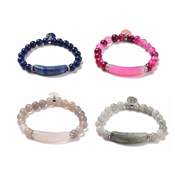 PandaHall Natural Mixed Stone Beads Charm Bracelets, Heart, 2-1/4 inch(56mm) Mixed Stone
PandaHall Natural Mixed Stone Beads Charm Bracelets, Heart, 2-1/4 inch(56mm) Mixed Stone