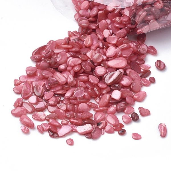 PandaHall Shell Beads, No Hole Beads, Dyed, Chip, Indian Red, 1~15x1~15x0.5~5mm, about 450g/bag Freshwater Shell Chip Red
PandaHall Shell Beads, No Hole Beads, Dyed, Chip, Indian Red, 1~15x1~15x0.5~5mm, about 450g/bag Freshwater Shell Chip Red