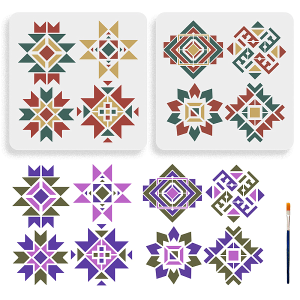 PandaHall MAYJOYDIY US 1 Set PET Hollow Out Drawing Painting Stencils, with 1Pc Art Paint Brushes, for DIY Scrapbook, Photo Album, Flower...
PandaHall MAYJOYDIY US 1 Set PET Hollow Out Drawing Painting Stencils, with 1Pc Art Paint Brushes, for DIY Scrapbook, Photo Album, Flower...