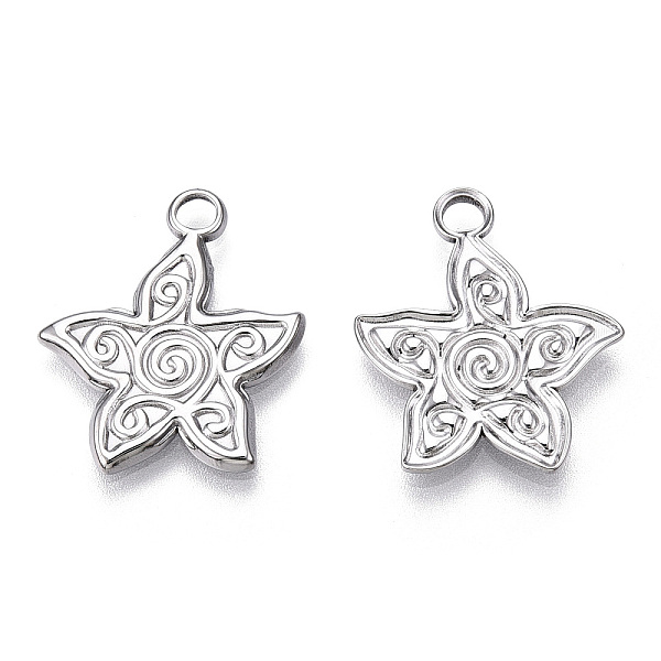 PandaHall 304 Stainless Steel Pendants, Flower Charm, Stainless Steel Color, 21.5x18.5x2mm, Hole: 2.5mm 304 Stainless Steel Flower
PandaHall 304 Stainless Steel Pendants, Flower Charm, Stainless Steel Color, 21.5x18.5x2mm, Hole: 2.5mm 304 Stainless Steel Flower