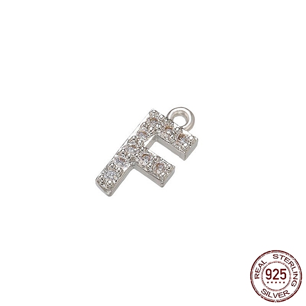 PandaHall Real Platinum Plated Rhodium Plated 925 Sterling Silver Micro Pave Clear Cubic Zirconia Charms, Initial Letter, Letter F...
PandaHall Real Platinum Plated Rhodium Plated 925 Sterling Silver Micro Pave Clear Cubic Zirconia Charms, Initial Letter, Letter F...