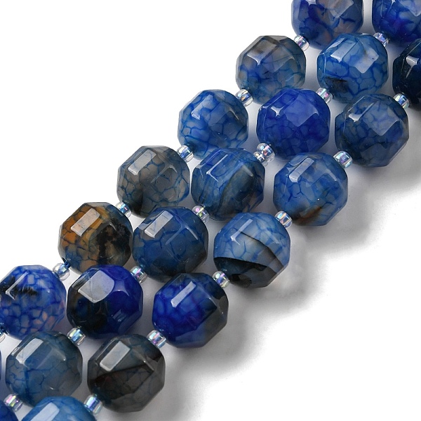 PandaHall Natural Agate Beads Strands, Faceted Bicone Barrel Drum Beads, with Seed Beads, Dyed, Marine Blue, 12x11mm, Hole: 1.2mm, about...
PandaHall Natural Agate Beads Strands, Faceted Bicone Barrel Drum Beads, with Seed Beads, Dyed, Marine Blue, 12x11mm, Hole: 1.2mm, about...