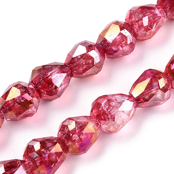 PandaHall Transparent Electroplate Glass Beads Strands, AB Color Plated, Faceted, Teardrop, Crimson, 10.5x10mm, Hole: 1.2mm, about..., Pink
PandaHall Transparent Electroplate Glass Beads Strands, AB Color Plated, Faceted, Teardrop, Crimson, 10.5x10mm, Hole: 1.2mm, about..., Pink