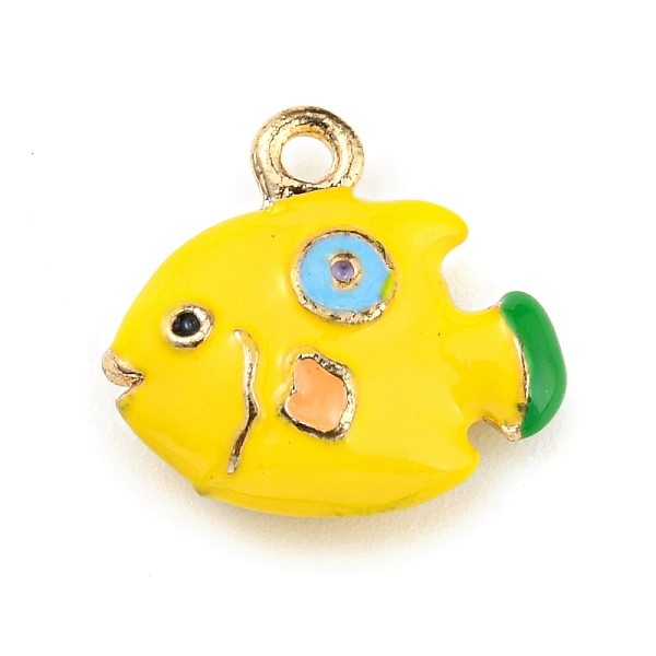 PandaHall Marine Animal Alloy Enamel Pendants, Golden, Fish, 14x15x5mm, Hole: 1.6mm Alloy+Enamel Fish Gold
PandaHall Marine Animal Alloy Enamel Pendants, Golden, Fish, 14x15x5mm, Hole: 1.6mm Alloy+Enamel Fish Gold