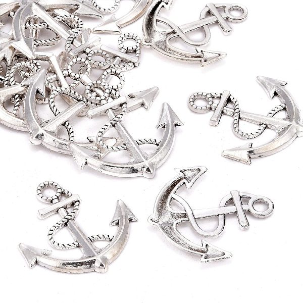 PandaHall Alloy Pendants, Anchor, Antique Silver, Cadmium Free & Nickel Free & Lead Free, 32x30x3mm, Hole: 4mm Alloy Anchor & Helm
PandaHall Alloy Pendants, Anchor, Antique Silver, Cadmium Free & Nickel Free & Lead Free, 32x30x3mm, Hole: 4mm Alloy Anchor & Helm