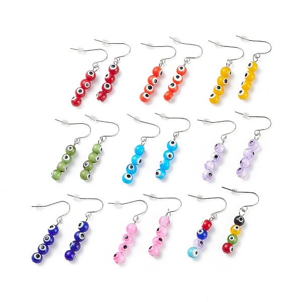 PandaHall 9 Pairs 9 Color Lampwork Evil Eye Round Beaded Dangle Earrings, 304 Stainless Steel Lucky Jewelry for Women, Mixed Color, 40mm..., Multicolor
PandaHall 9 Pairs 9 Color Lampwork Evil Eye Round Beaded Dangle Earrings, 304 Stainless Steel Lucky Jewelry for Women, Mixed Color, 40mm..., Multicolor