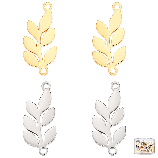 PandaHall Beebeecraft 20Pcs/Box 2 Colors Leaf Charms 18K Gold Plated & Stainless Steel 2 Holes Leaf Connectors Charms for DIY Making...
PandaHall Beebeecraft 20Pcs/Box 2 Colors Leaf Charms 18K Gold Plated & Stainless Steel 2 Holes Leaf Connectors Charms for DIY Making...