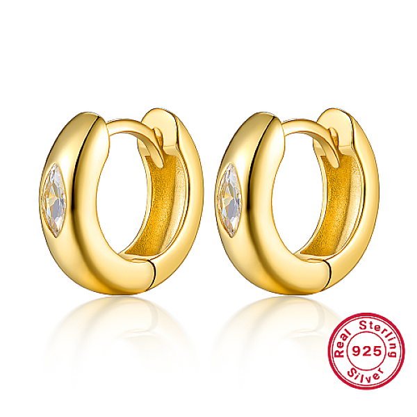 PandaHall 925 Sterling Silver Micro Pave Cubic Zirconia Hoop Earrings, with 925 Stamp, Real 18K Gold Plated, 10x3mm Sterling Silver Ring..., Clear
PandaHall 925 Sterling Silver Micro Pave Cubic Zirconia Hoop Earrings, with 925 Stamp, Real 18K Gold Plated, 10x3mm Sterling Silver Ring..., Clear