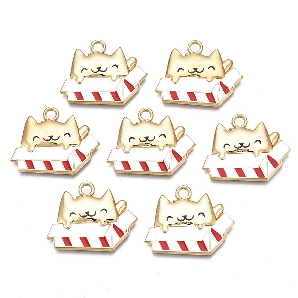 PandaHall Rack Plating Alloy Enamel Pendants, Light Gold, Cadmium Free & Nickel Free & Lead Free, Cat, Dark Red, 21.5x27x3mm, Hole: 2.5mm...
PandaHall Rack Plating Alloy Enamel Pendants, Light Gold, Cadmium Free & Nickel Free & Lead Free, Cat, Dark Red, 21.5x27x3mm, Hole: 2.5mm...