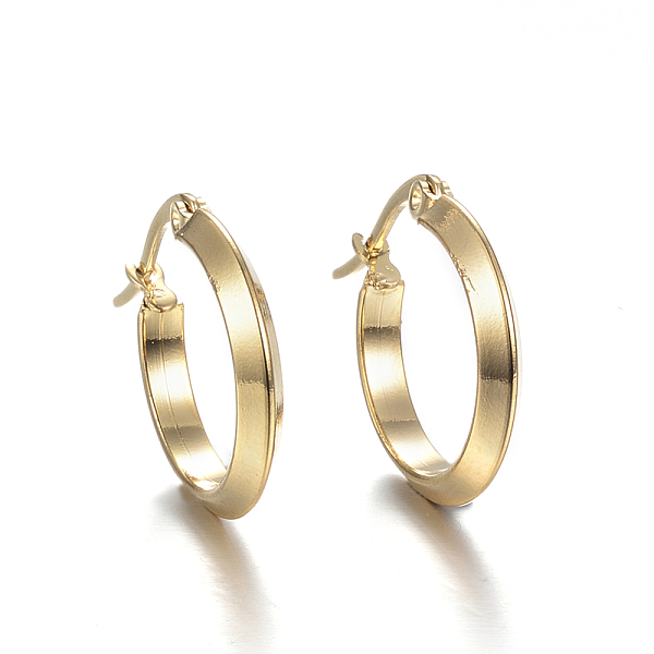 PandaHall 304 Stainless Steel Hoop Earrings, Hypoallergenic Earrings, Golden, 20.5x19.5x3mm, Pin: 1x0.8mm 304 Stainless Steel Ring
PandaHall 304 Stainless Steel Hoop Earrings, Hypoallergenic Earrings, Golden, 20.5x19.5x3mm, Pin: 1x0.8mm 304 Stainless Steel Ring
