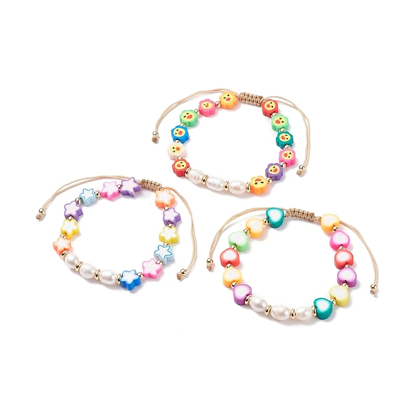 PandaHall Handmade Polymer Clay & Natural Pearl Braided Bead Bracelet for Women, Mixed Patterns, Inner Diameter: 2-1/4 inch(5.6cm) Polymer...
PandaHall Handmade Polymer Clay & Natural Pearl Braided Bead Bracelet for Women, Mixed Patterns, Inner Diameter: 2-1/4 inch(5.6cm) Polymer...