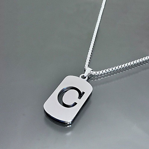 PandaHall Titanium Steel Box Chain Necklaces, Rectangle with Letter C Pendant Necklaces Stainless Steel Letter C
PandaHall Titanium Steel Box Chain Necklaces, Rectangle with Letter C Pendant Necklaces Stainless Steel Letter C