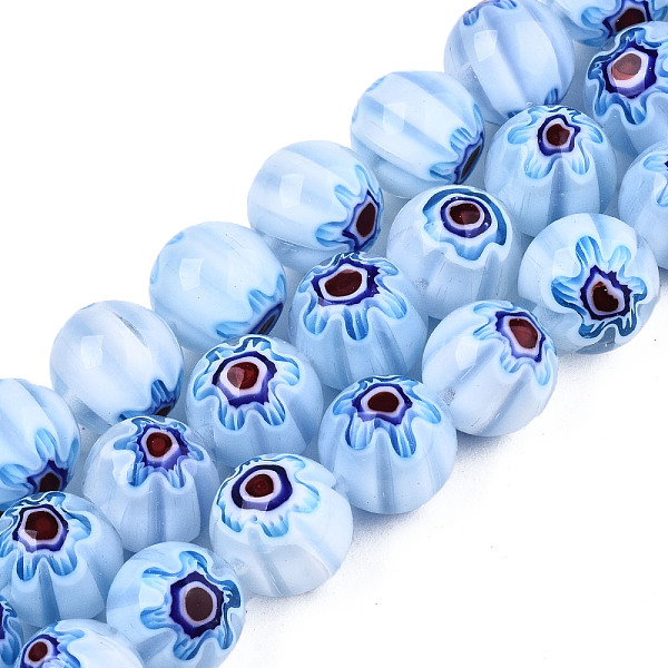PandaHall Handmade Millefiori Glass Beads Strands, Round with Flower Pattern, Light Sky Blue, 10mm, Hole: 1.2mm, about 36~38pcs/strand...
PandaHall Handmade Millefiori Glass Beads Strands, Round with Flower Pattern, Light Sky Blue, 10mm, Hole: 1.2mm, about 36~38pcs/strand...