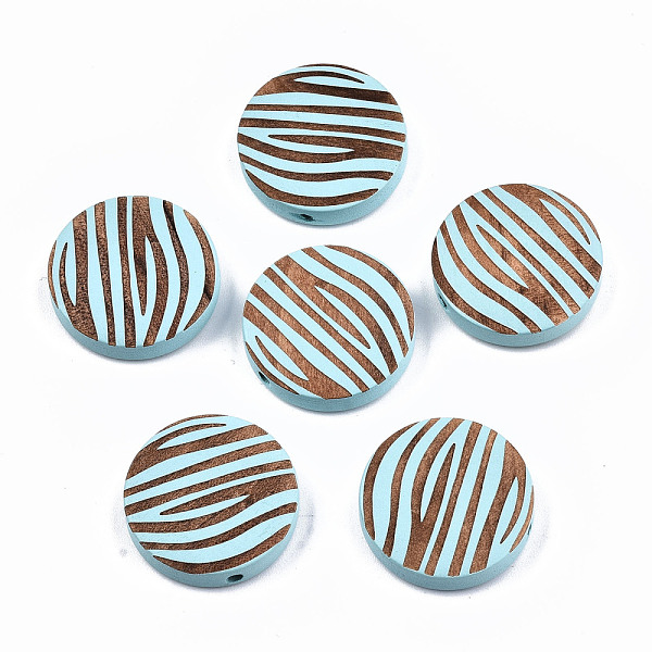 PandaHall Painted Natural Wood Beads, Laser Engraved Pattern, Flat Round with Zebra-Stripe, Light Sky Blue, 20x5mm, Hole: 1.5mm Schima Wood...
PandaHall Painted Natural Wood Beads, Laser Engraved Pattern, Flat Round with Zebra-Stripe, Light Sky Blue, 20x5mm, Hole: 1.5mm Schima Wood...