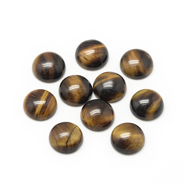 PandaHall Natural Tiger Eye Cabochons, Half Round/Dome, 10x4~5mm Tiger Eye Half Round
PandaHall Natural Tiger Eye Cabochons, Half Round/Dome, 10x4~5mm Tiger Eye Half Round