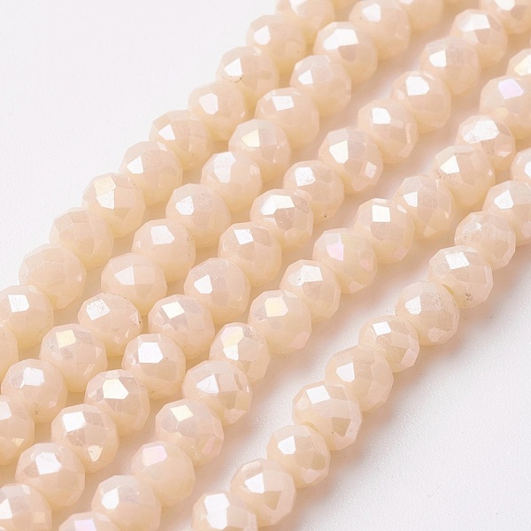 PandaHall Electroplate Glass Beads Strands, Full Rainbow Plated, Faceted, Rondelle, PeachPuff, 4~4.5x3mm, Hole: 0.5mm, about..., Brown
PandaHall Electroplate Glass Beads Strands, Full Rainbow Plated, Faceted, Rondelle, PeachPuff, 4~4.5x3mm, Hole: 0.5mm, about..., Brown