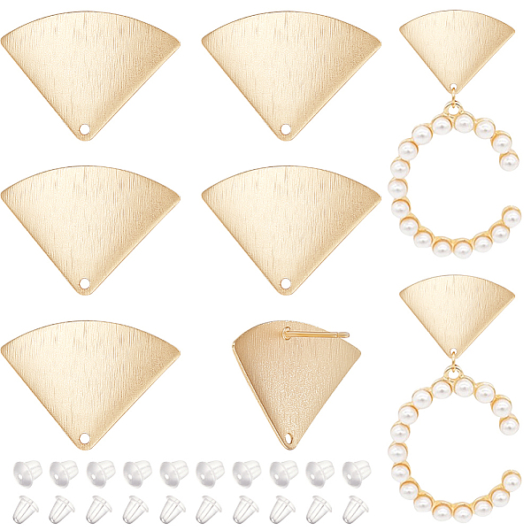 PandaHall BENECREAT 10Pcs Brass Stud Earrings, with Hole, Fan, with 30Pcs Plastic Ear Nuts, Real 18K Gold Plated, 17.5x24.5mm, Hole: 1.2mm...
PandaHall BENECREAT 10Pcs Brass Stud Earrings, with Hole, Fan, with 30Pcs Plastic Ear Nuts, Real 18K Gold Plated, 17.5x24.5mm, Hole: 1.2mm...