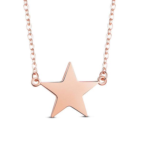 PandaHall SHEGRACE 925 Sterling Silver Pendant Necklace, with S925 Stamp, Star, Rose Gold, 18.11 inch(46cm) Sterling Silver
PandaHall SHEGRACE 925 Sterling Silver Pendant Necklace, with S925 Stamp, Star, Rose Gold, 18.11 inch(46cm) Sterling Silver