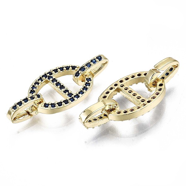 PandaHall Real 16K Gold Plated Brass Micro Pave Cubic Zirconia Links Connectors, Cadmium Free & Nickel Free & Lead Free, Oval, Marine Blue...
PandaHall Real 16K Gold Plated Brass Micro Pave Cubic Zirconia Links Connectors, Cadmium Free & Nickel Free & Lead Free, Oval, Marine Blue...