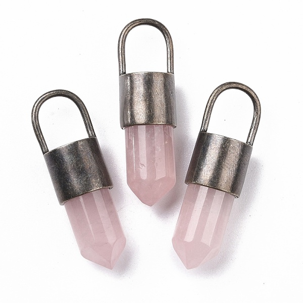 PandaHall Gemstone Pendant, with Eco-Friendly Brass, Lead Free & Cadmium Free, 42x12mm, Hole: 11.5x9mm Rose Quartz Column
PandaHall Gemstone Pendant, with Eco-Friendly Brass, Lead Free & Cadmium Free, 42x12mm, Hole: 11.5x9mm Rose Quartz Column