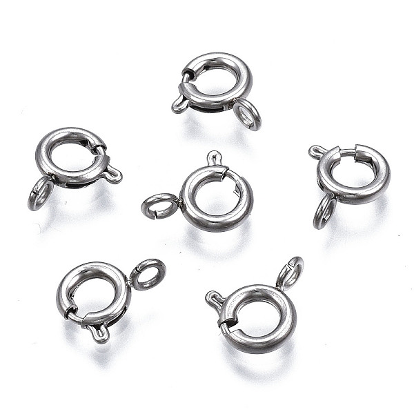 PandaHall 304 Stainless Steel Spring Ring Clasps, Ring, Stainless Steel Color, 9.5x7.5x1.5mm, Hole: 1.6mm 304 Stainless Steel
PandaHall 304 Stainless Steel Spring Ring Clasps, Ring, Stainless Steel Color, 9.5x7.5x1.5mm, Hole: 1.6mm 304 Stainless Steel