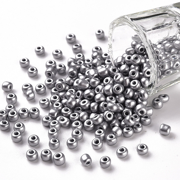 PandaHall Baking Paint Glass Seed Beads, Silver, 6/0, 4~5x3~4mm, Hole: 1~2mm, about 4500pcs/bag Glass Silver
PandaHall Baking Paint Glass Seed Beads, Silver, 6/0, 4~5x3~4mm, Hole: 1~2mm, about 4500pcs/bag Glass Silver