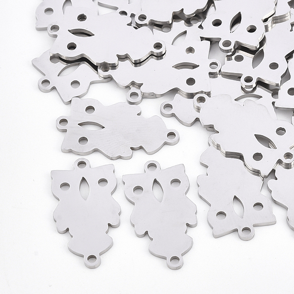 PandaHall 201 Stainless Steel Links connectors, Laser Cut Links, Owl, Stainless Steel Color, 21x11x1mm, Hole: 1.4mm 201 Stainless Steel Owl
PandaHall 201 Stainless Steel Links connectors, Laser Cut Links, Owl, Stainless Steel Color, 21x11x1mm, Hole: 1.4mm 201 Stainless Steel Owl