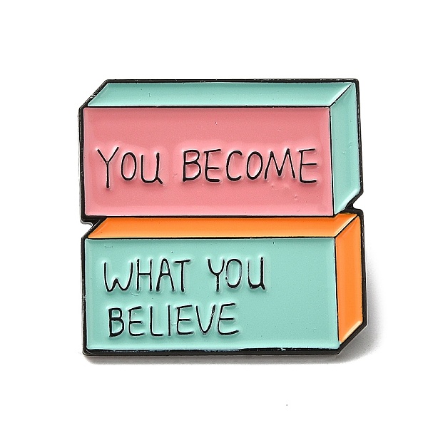 PandaHall Word YOU Become & What You Believe Enamel Pins, Black Alloy Badge for Women, Pale Violet Red, 25x25.3x1.5mm Alloy+Enamel Word
PandaHall Word YOU Become & What You Believe Enamel Pins, Black Alloy Badge for Women, Pale Violet Red, 25x25.3x1.5mm Alloy+Enamel Word