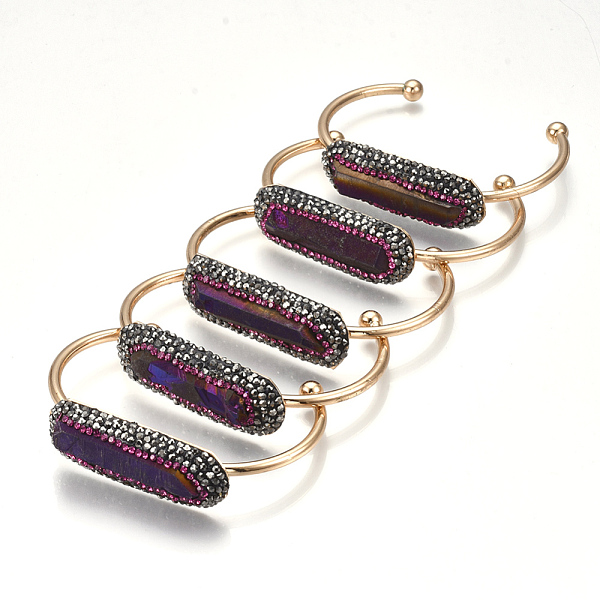 PandaHall Natural Druzy Quartz Cuff Bangles, with Rhinestone and Brass Findings, Golden, Rose, 2-3/8 inch~2-1/2 inch(6cm~6.4cm) Quartz Pink
PandaHall Natural Druzy Quartz Cuff Bangles, with Rhinestone and Brass Findings, Golden, Rose, 2-3/8 inch~2-1/2 inch(6cm~6.4cm) Quartz Pink