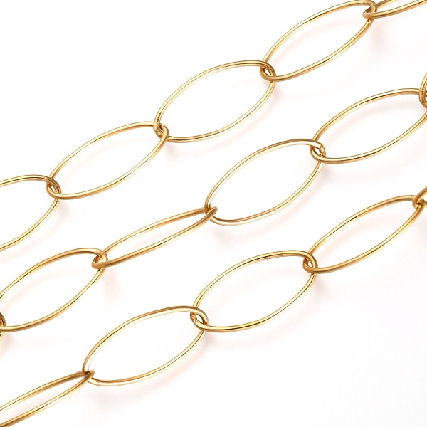 PandaHall Vacuum Plating 304 Stainless Steel Paperclip Chains, Drawn Elongated Cable Chains, Soldered, with Spool, Golden, 20x10x1mm, about...
PandaHall Vacuum Plating 304 Stainless Steel Paperclip Chains, Drawn Elongated Cable Chains, Soldered, with Spool, Golden, 20x10x1mm, about...