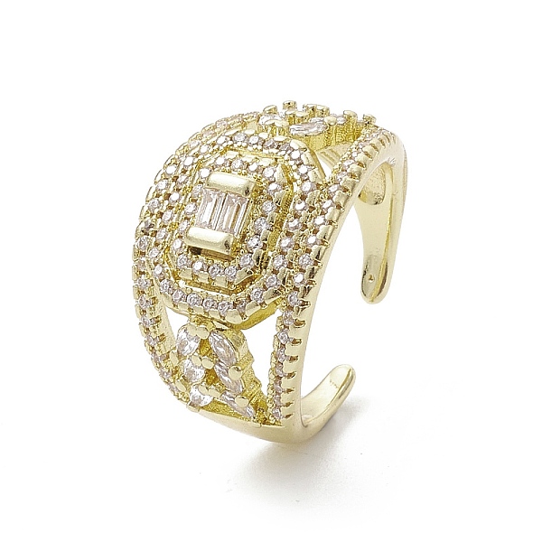 PandaHall Rack Plating Brass Micro Pave Cubic Zirconia Open Cuff Rings, Octagon, Real 18K Gold Plated, Inner Diameter: 18mm Brass+Cubic..., Clear
PandaHall Rack Plating Brass Micro Pave Cubic Zirconia Open Cuff Rings, Octagon, Real 18K Gold Plated, Inner Diameter: 18mm Brass+Cubic..., Clear
