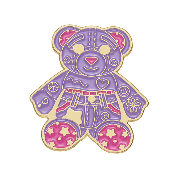 PandaHall Enamel Pins, Cute Cartoon Brooch, Shiny Purple Little Teddy Bear Girl Birthday Gift, Lilac, 29x27mm Alloy+Enamel Bear Purple
PandaHall Enamel Pins, Cute Cartoon Brooch, Shiny Purple Little Teddy Bear Girl Birthday Gift, Lilac, 29x27mm Alloy+Enamel Bear Purple