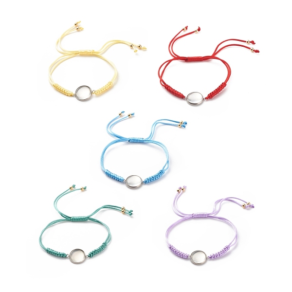 PandaHall 304 Stainless Steel Connector Bracelets, Adjustable Koran Waxed Polyester Cord Braided Beaded Bracelets, with Glass Cabochons, for..., Multicolor
PandaHall 304 Stainless Steel Connector Bracelets, Adjustable Koran Waxed Polyester Cord Braided Beaded Bracelets, with Glass Cabochons, for..., Multicolor