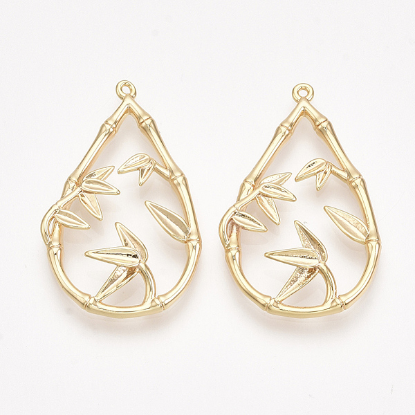 PandaHall Brass Pendants, Nickel Free, teardrop, with Bamboo, Real 18K Gold Plated, 32x20x2~3.5mm, Hole: 1mm Brass Teardrop
PandaHall Brass Pendants, Nickel Free, teardrop, with Bamboo, Real 18K Gold Plated, 32x20x2~3.5mm, Hole: 1mm Brass Teardrop