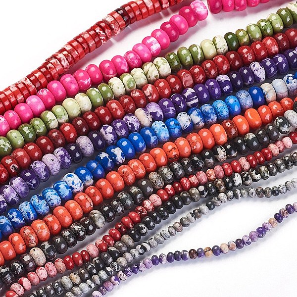 PandaHall Natural Magnesite Beads Strands, Dyed, Mixed Shapes, Mixed Color, 4.5~10.5x3~6mm, Hole: 0.8mm, about 67~121pcs/strand, 15.15..., Multicolor
PandaHall Natural Magnesite Beads Strands, Dyed, Mixed Shapes, Mixed Color, 4.5~10.5x3~6mm, Hole: 0.8mm, about 67~121pcs/strand, 15.15..., Multicolor