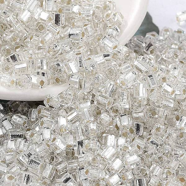 PandaHall Glass Seed Beads, Square Hole, Silver Lined, Square, Clear, 3~3.5x2.5~3x2.5~3mm, Hole: 1mm, about 10714pcs/pound Glass Clear
PandaHall Glass Seed Beads, Square Hole, Silver Lined, Square, Clear, 3~3.5x2.5~3x2.5~3mm, Hole: 1mm, about 10714pcs/pound Glass Clear